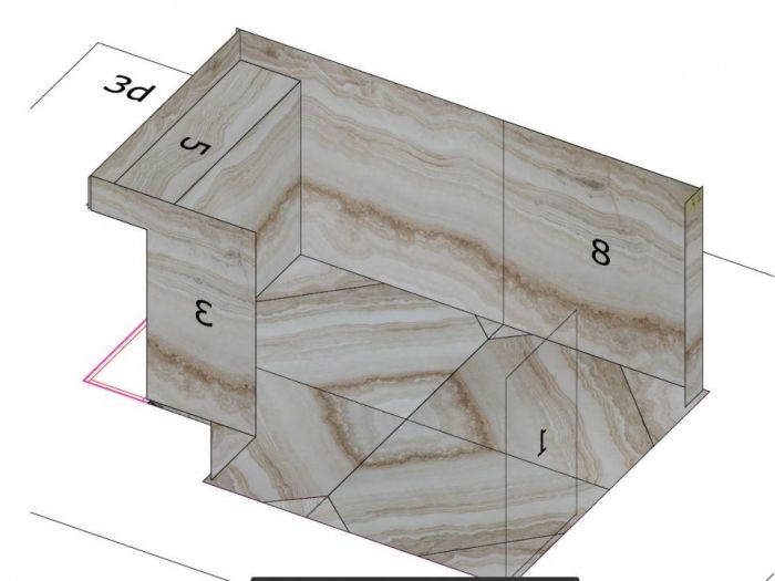 Archisio - Dalla Pozza Marmi Srl - Progetto Bagno in onice ivory