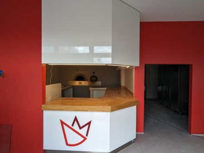 Archisio - Nicola Artuso - Progetto Pizzeria banco di lavoro e banco vendita