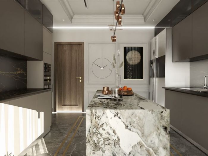 Archisio - Marika Forchia - Progetto Render progetto cucina e zona pranzo di un mio cliente architetto