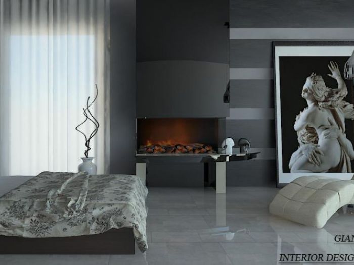 Archisio - Gianluca Contrada - Progetto Render di progetto arredamento camera da letto abitazione privata
