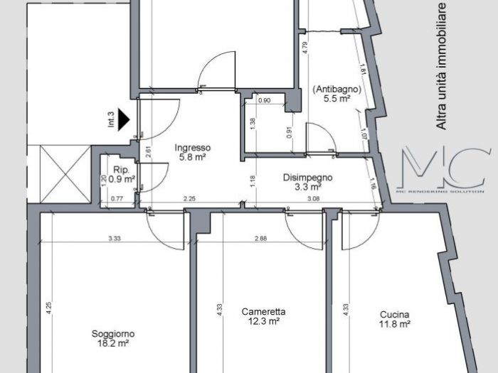 Archisio - Mc Rendering Solution - Progetto il bagno si fa in due