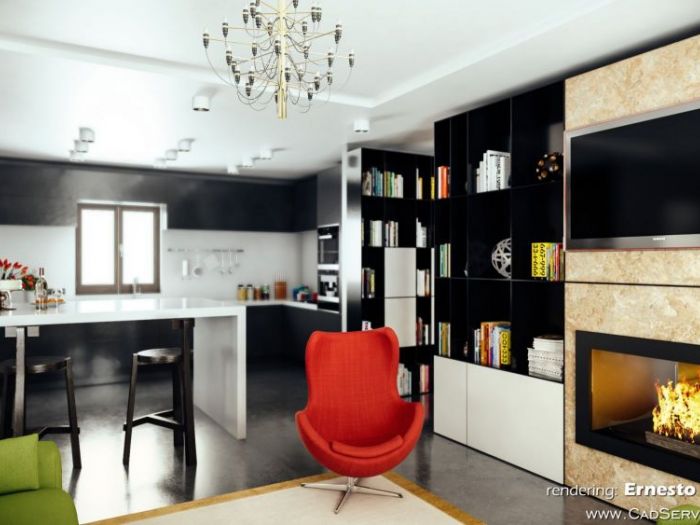 Archisio - Cad Service Di Ernesto Di Gregorio - Progetto Rendering e tour virtuale 3d ristrutturazione appartamento novi velia sa