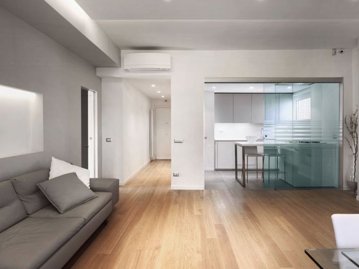 Archisio - Gruppo Castaldi - Progetto Blanche - contrasti - progettazione e ristrutturazione di lusso roma eur - 90 mq