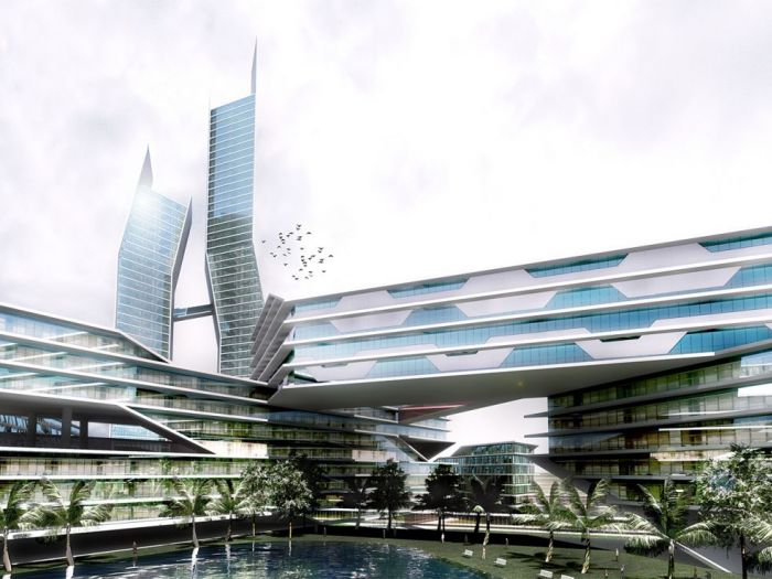 Archisio - Bicuadro - Progetto Ciberjaya city centre masterplan multimedia corridor kuala lumpur