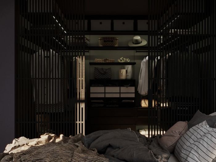 Archisio - Red Head Design - Progetto Camera da letto con spogliatoio