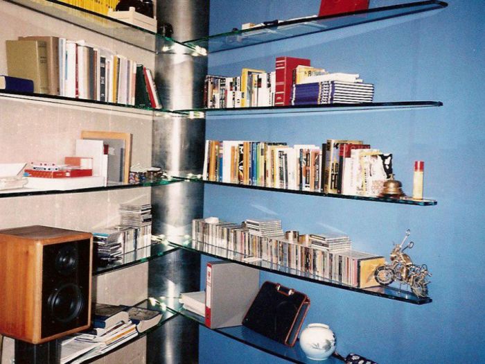 Archisio - Gabriele Liso - Progetto Termoarredo cammino in vetrolibreria fioriere