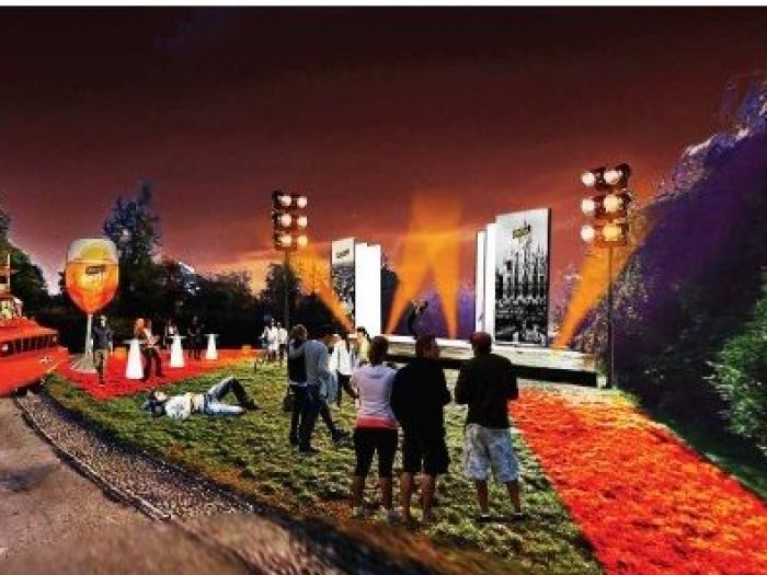 Archisio - Studio Tecnico Engineering Arch Carbone - Progetto Progetto rendering evento aperol parco sempione milano