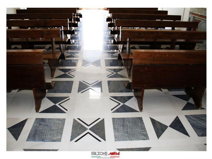 Archisio - Falzone Marmi - Progetto Mosaici e pavimenti in marmo