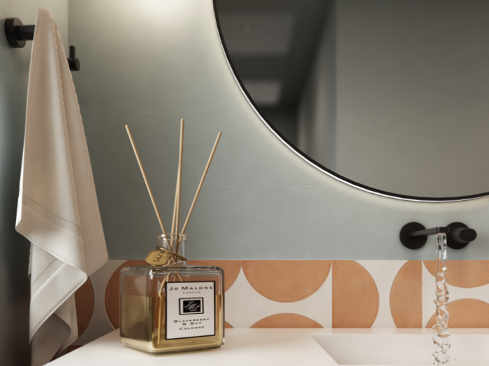 Archisio - Mam Interior Designer Render Artist - Progetto Progetto di interior design per un bagno moderno