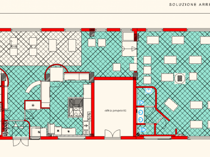 Archisio - Antonella Liguori Architetto - Progetto Una pizzeria colorata