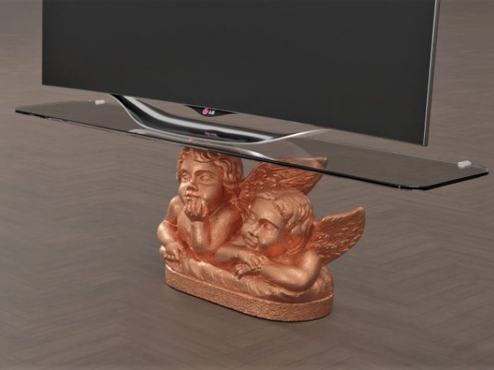 Archisio - Dablec Di Tiziano Moletta - Progetto Porta televisore classico angeli