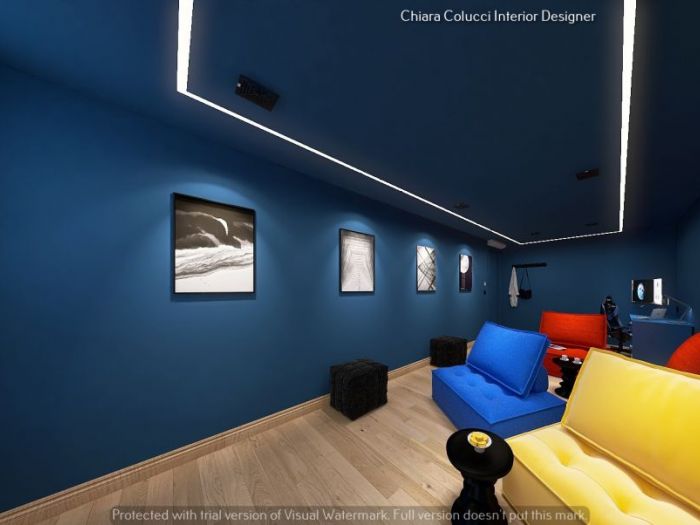 Archisio - Chiara Colucci - Progetto Home theater dispirazione bauhaus
