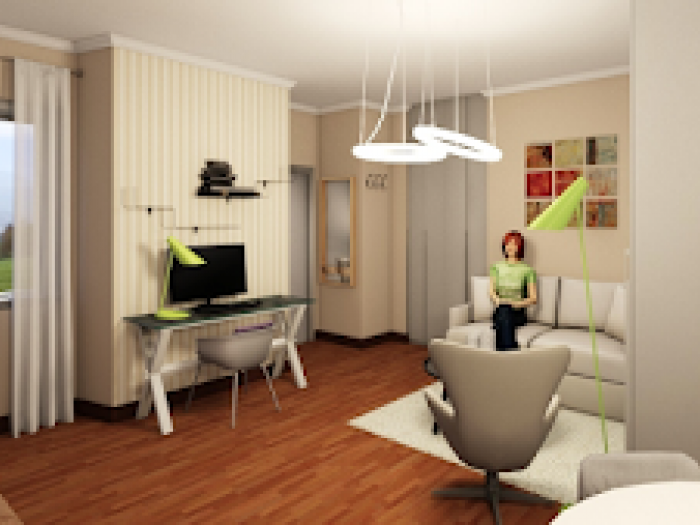 Archisio - Interno 75 - Progetto Il monolocale una sfida di stile