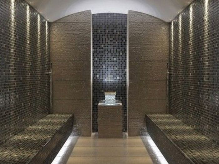 Archisio - Solaris Acqua Sport Srl - Progetto Wellness -sauna finlndese bagno di vaporedocce hammam
