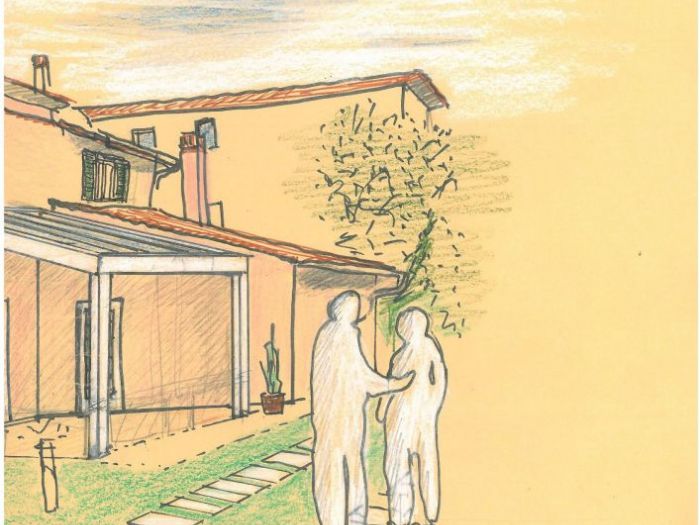 Archisio - Maurizio Moraldi - Progetto La loggia del dragoUno copertura tra due case una cerniera tra lo spazio domestico e quello celebrativo del coabitare