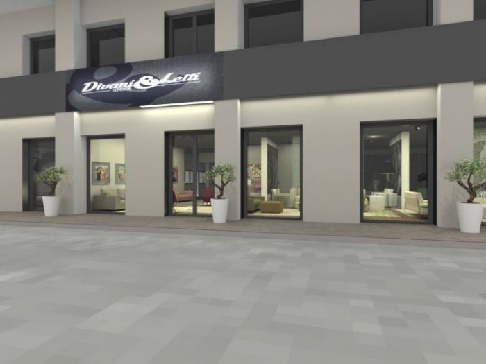 Archisio - Designerclub Mimmo Rusoo - Progetto Progetto di allestimento di un negozio specializzato nella vendita di divani e letti