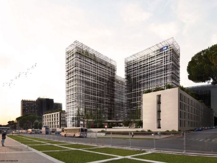Archisio - Bicuadro - Progetto Headquarter telecom italia roma eur