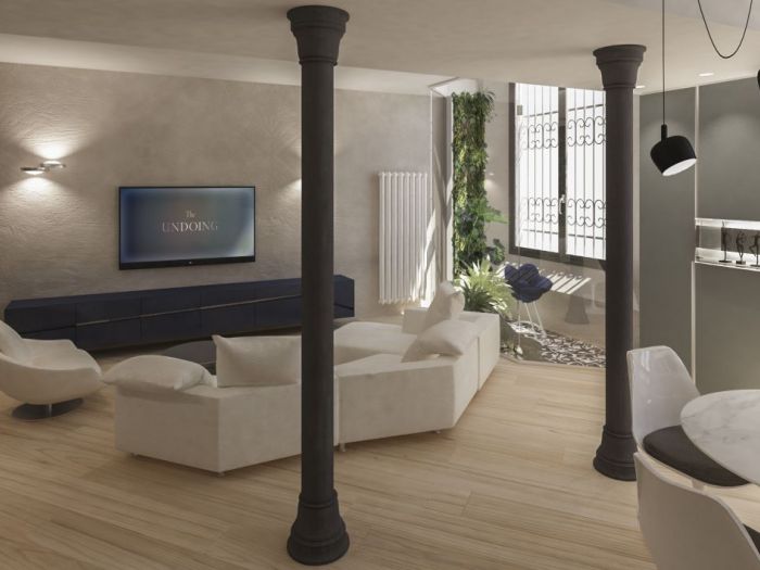 Archisio - Michelevolpi Studio Interior Design - Progetto Blu notte per una zona giorno