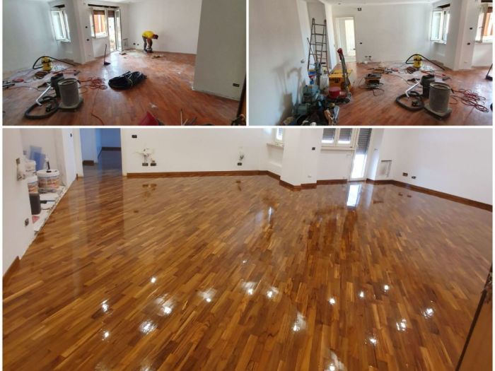 Archisio - Parquettista Roma - Progetto Restauro parquet massello con levigatura e verniciatura