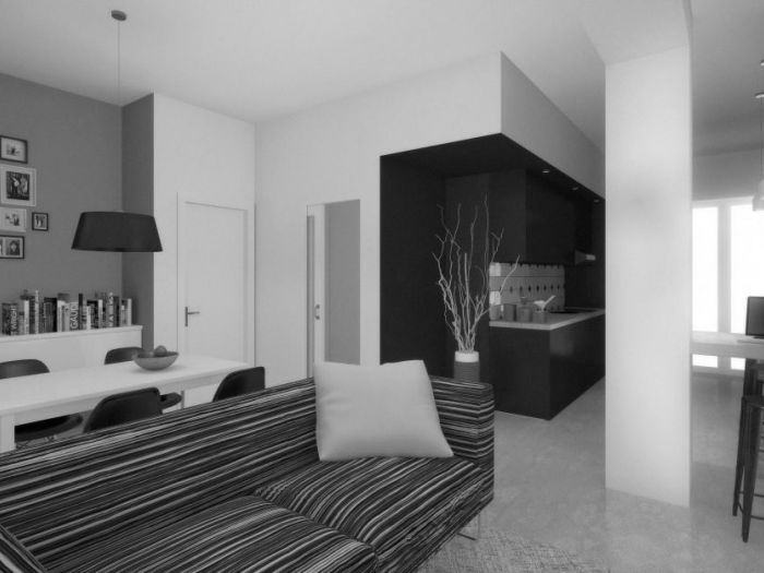 Archisio - Studio Ferretti - Progetto Ridistribuzione mini appartamento