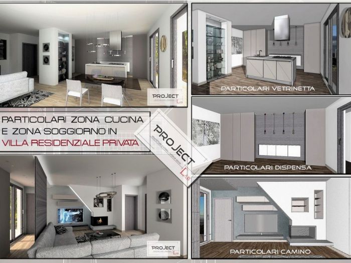 Archisio - Alberto Lapenna - Progetto Progetto di una villa residenziale con studio degli spazidegli arredi e dei corpi illuminanti