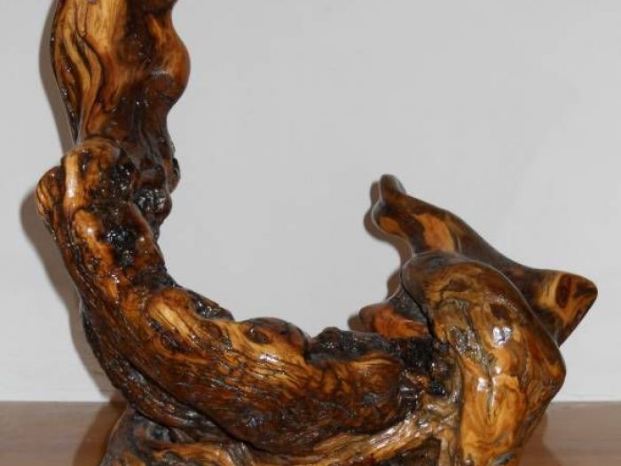 Archisio - Vito Gurrado - Progetto Lampada scultorea in legno di ulivo - cm 42 - 2006