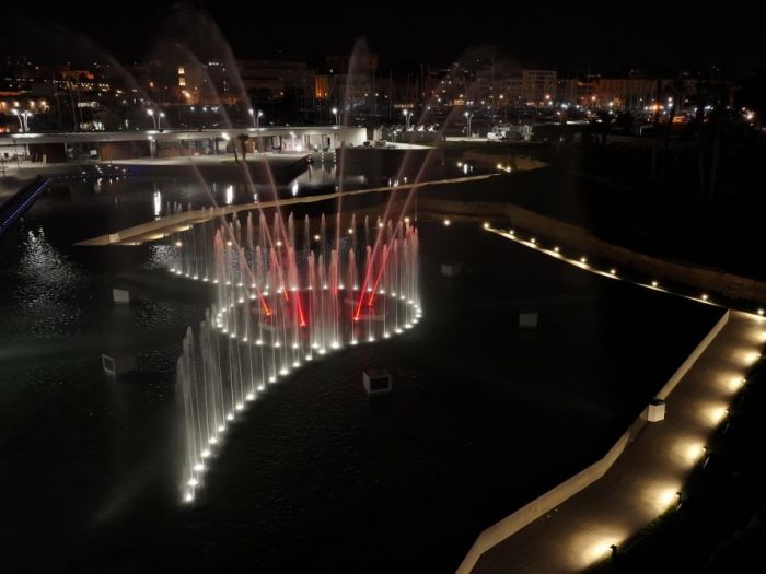 Archisio - Forme Dacqua - Progetto Marina la fontana danzante musicale pi grande ditaliaPalermo marina yachting porto palermo