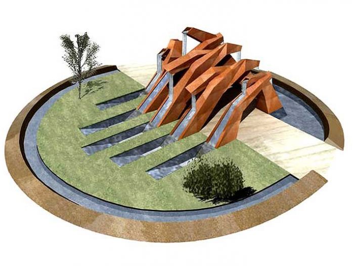Archisio - Ruggero Lenci - Progetto Concorso per la fontana dei popoli nel comune di fonte nuova