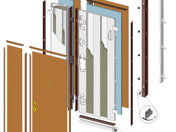 Archisio - Porte Blindate Gesec - Progetto Porte blindate di alta sicurezza a doppia anta