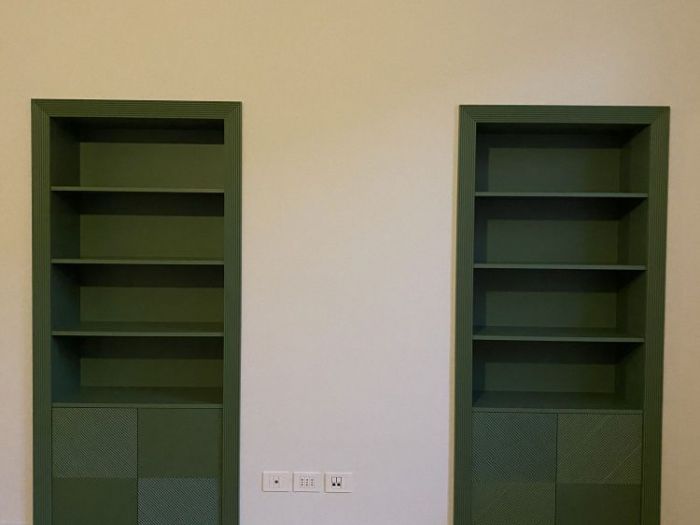 Archisio - Fp Forma - Progetto Librerie su misura integrate a parete via pace milano