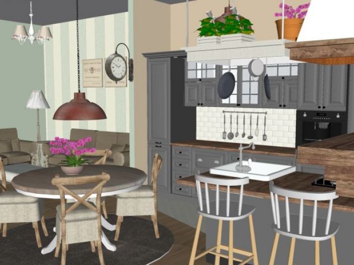 Archisio - Casesa Tiziano - Progetto Appartamento 70mq stile shabby chic