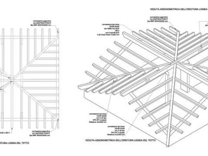 Archisio - Maurizio Loi - Progetto Committente privato - progettazione architettonica e strutturale copertura in legno lamellare