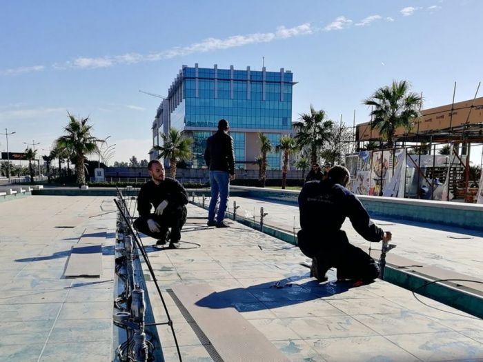 Archisio - Forme Dacqua - Progetto Empire world erbil kurdistan irachenoTre fontane realizzate per il centro multi-funzione empire world