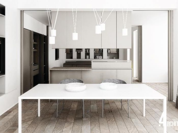 Archisio - Architecture - Progetto La cucina fulcro della zona living si trasforma in quinta del teatro Un nuovo modo di abitare la contemporaneit Actress dedicata a coloro che desiderano composizioni mutevoli un nuovo modo di abitare e colloquiare con la zona living un progetto c