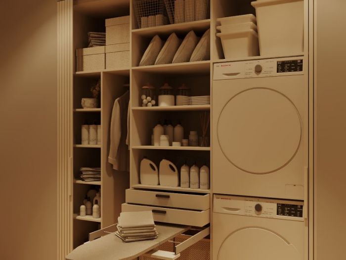 Archisio - Red Head Design - Progetto Bagno con lavanderia