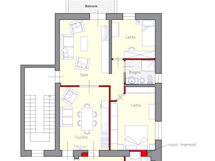 Archisio - Angela Scibetta - Progetto Ristrutturazione appartamento