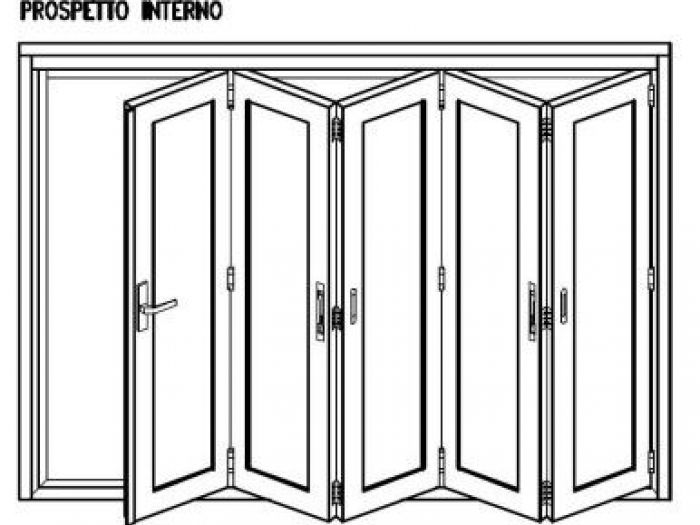 Archisio - Punto Del Serramento - Progetto Sistema ante pieghevoli veranda garden