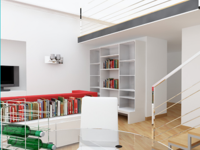 Archisio - Diana Melotti - Progetto Mini appartamento su due livelli 40 mq