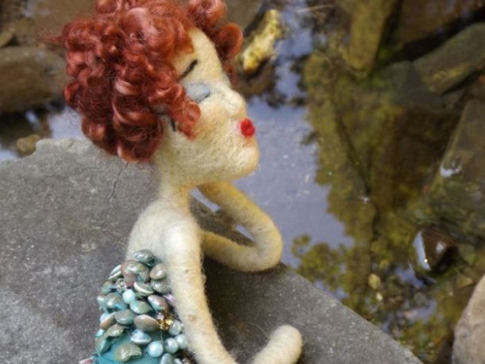 Archisio - Pupillae Art Dolls - Progetto Bambole di feltro mermaid doll
