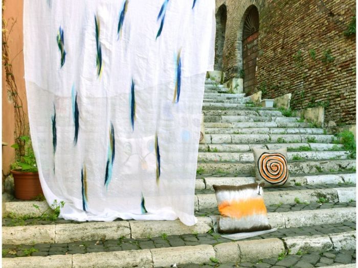 Archisio - Elena Kihlman Disegna E Produce Tessuti Darredamento Accessori Per Arredamenti - Progetto Tende disegnate a mano