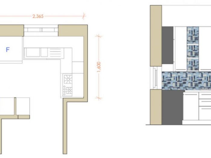 Archisio - Giada Mete Architect Home Coach - Progetto Una mini cucina al mare 4mq