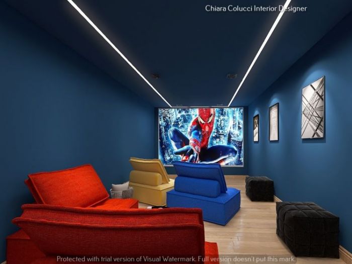 Archisio - Chiara Colucci - Progetto Home theater dispirazione bauhaus