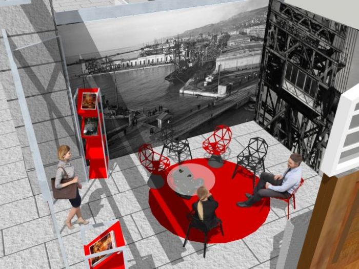 Archisio - Leolab - Progetto Info-point museo del mare magazzino 26