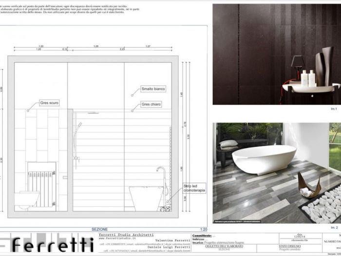 Archisio - Studio Ferretti - Progetto Bagno abitazione privata