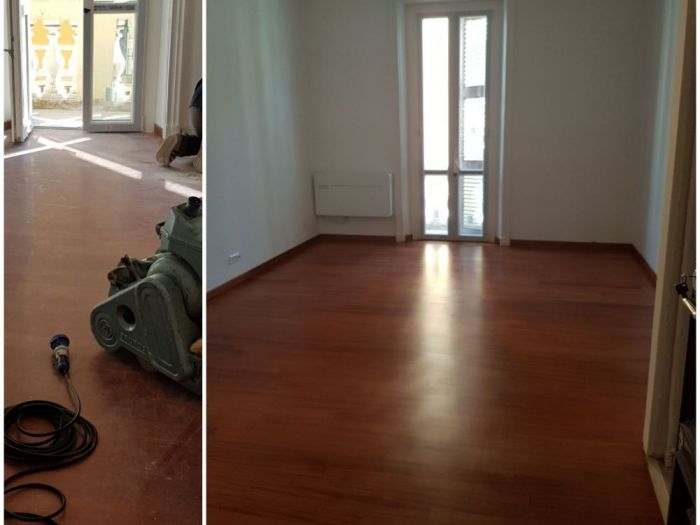 Archisio - Parquettista Roma - Progetto Restauro parquet massello con levigatura e verniciatura