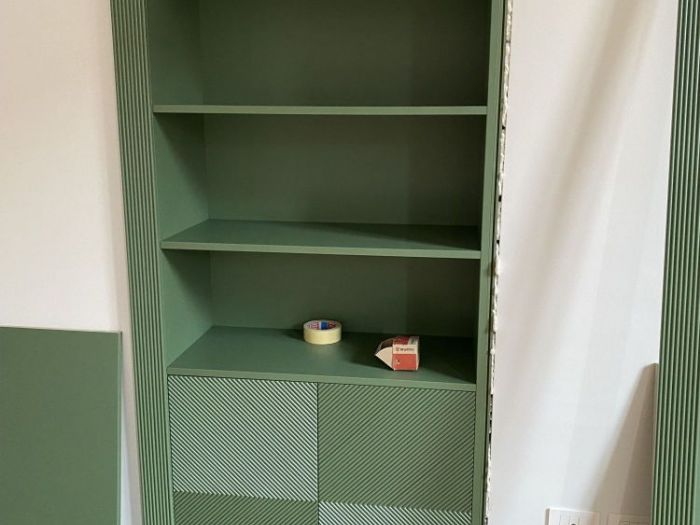 Archisio - Fp Forma - Progetto Librerie su misura integrate a parete via pace milano