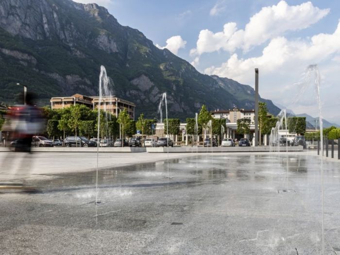 Archisio - Forme Dacqua - Progetto Fontana semi dinamica a pavimento darfo boario terme