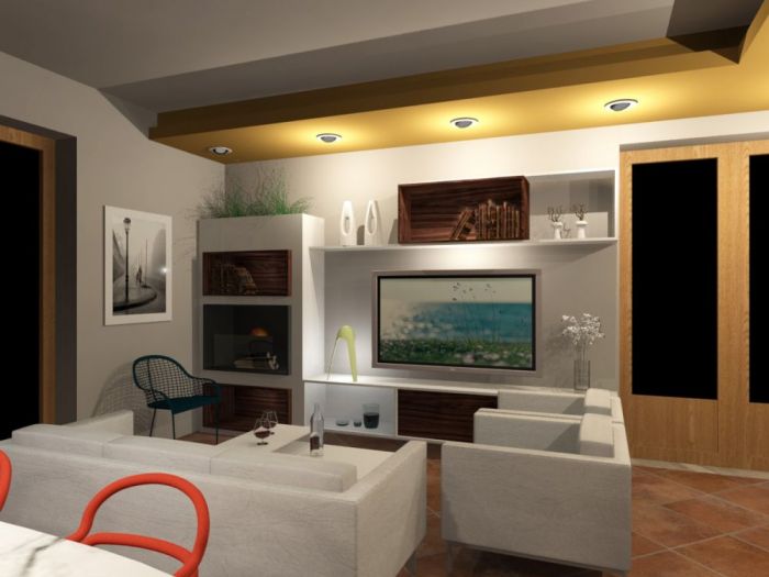 Archisio - Simona De Marco - Progetto Villa unifamiliare progetto di arredo zona cucina living e bagno