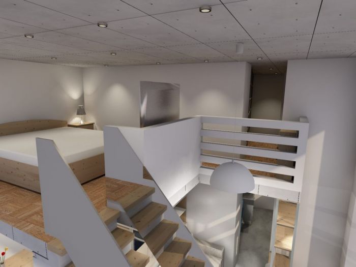 Archisio - Ciro Cozzolino - Progetto Ristrutturazione di monolocale- piano basso