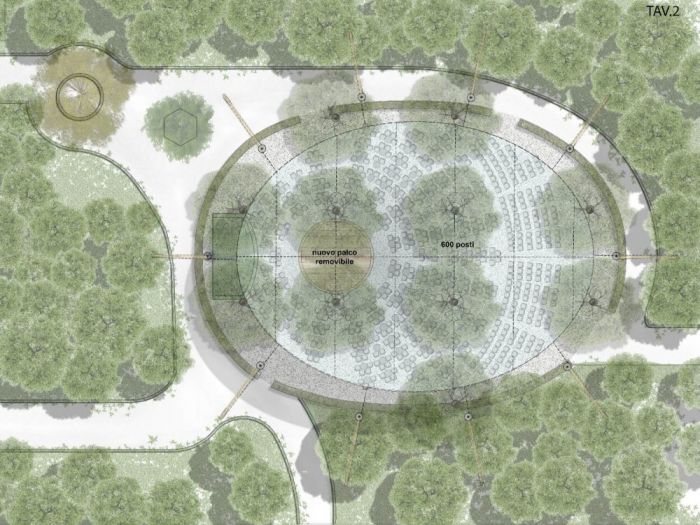 Archisio - Daniele Morgantini - Progetto Concorso per la copertura spazio esterno la versiliana